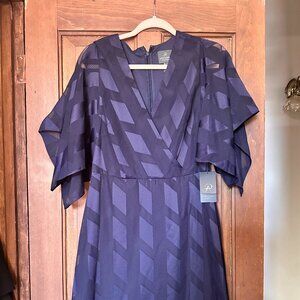 Navy knee-length Business casual dress